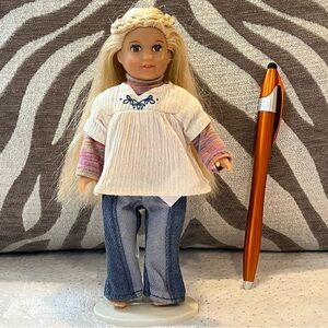 American Girl MINI Doll Julie 6.5” Tall Retired